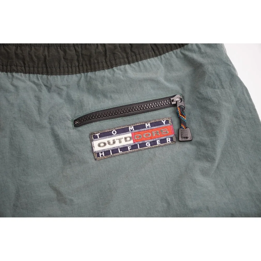 Vintage Tommy Hilfiger Swim Shorts Mens XL Green Outdoors Expedition Nylon - Picture 8 of 9